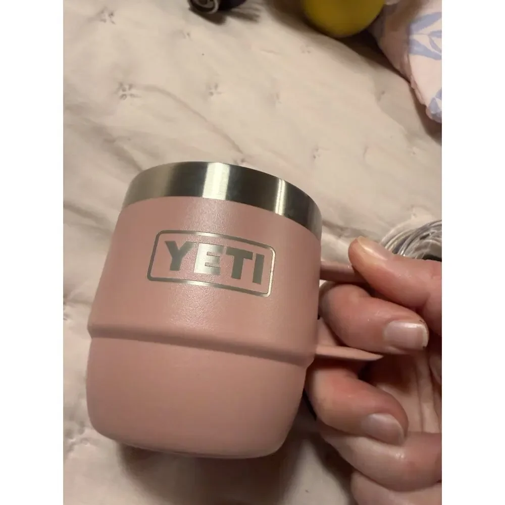 Yeti Small Mug Espresso Rambler 6 Oz Stackable Rose Dark Pink Dusty With Lid